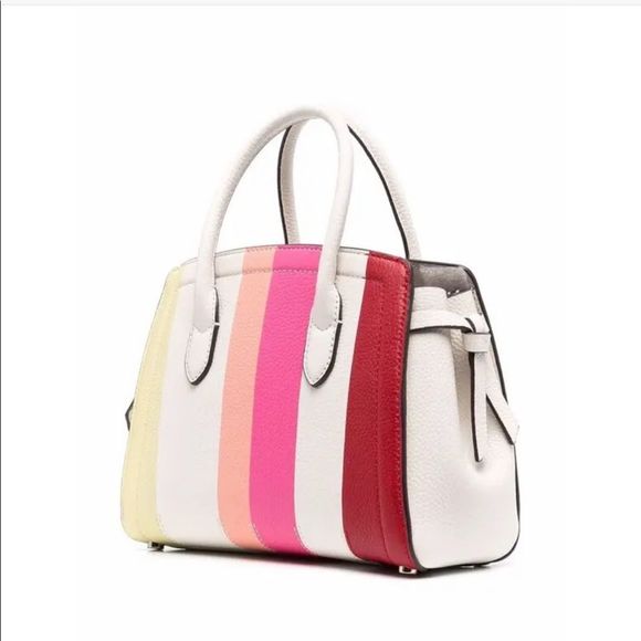 Kate Spade Striped Leather Satchel Crossbody - Picture 5 of 16